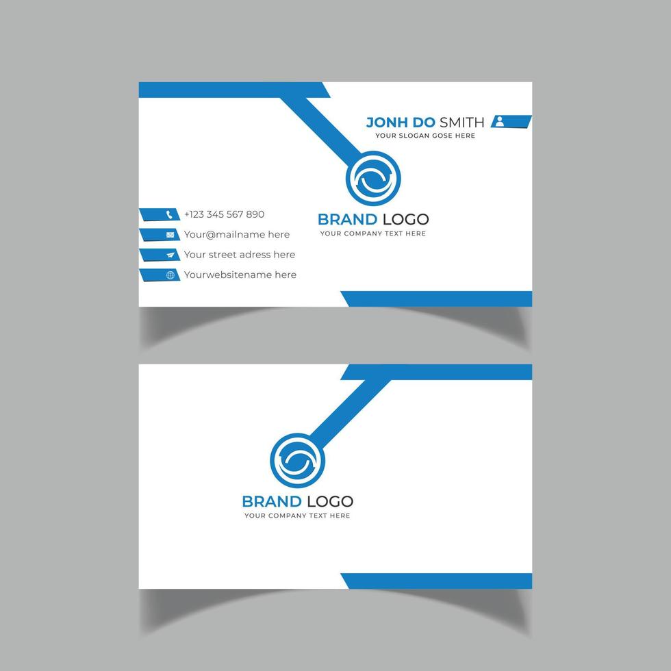 simple and modern business card design template vector