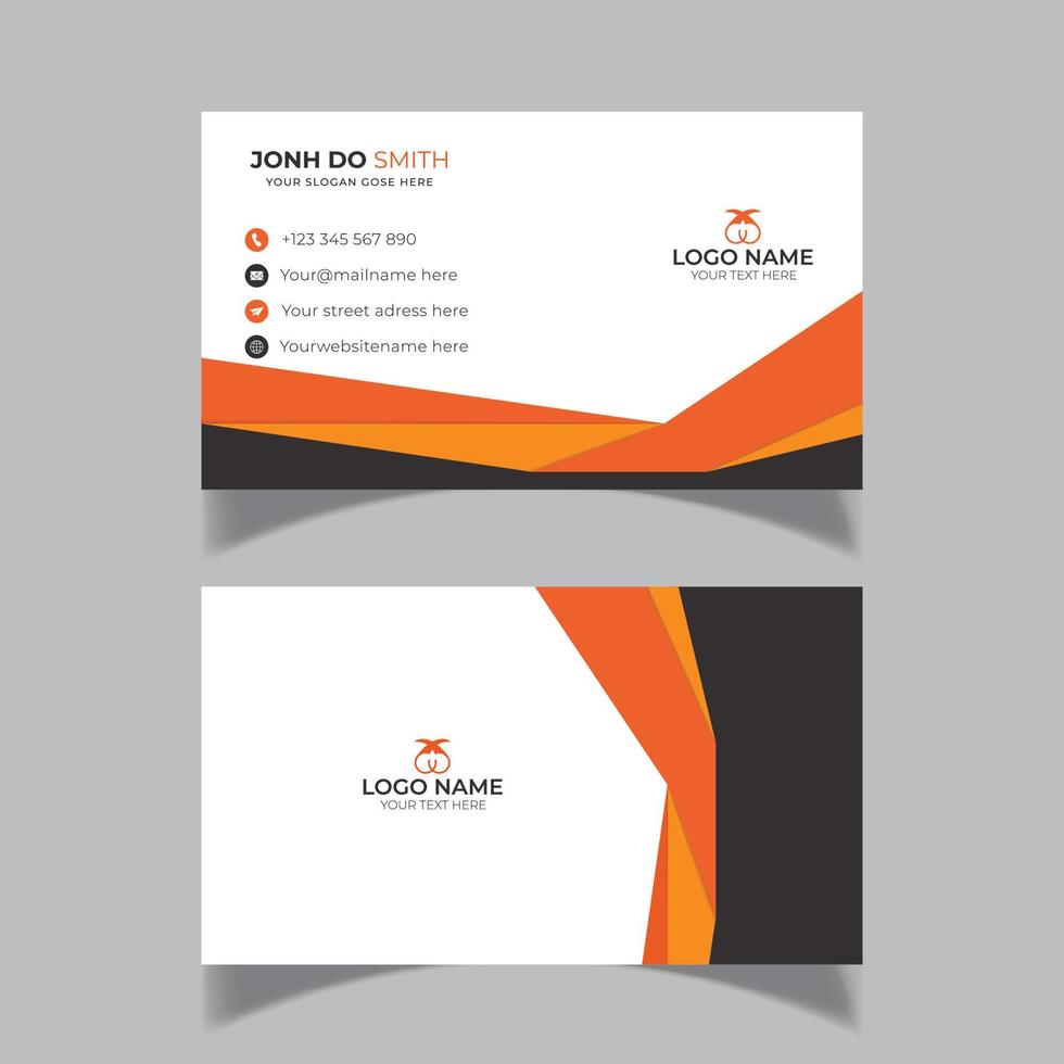 simple and modern business card design template vector