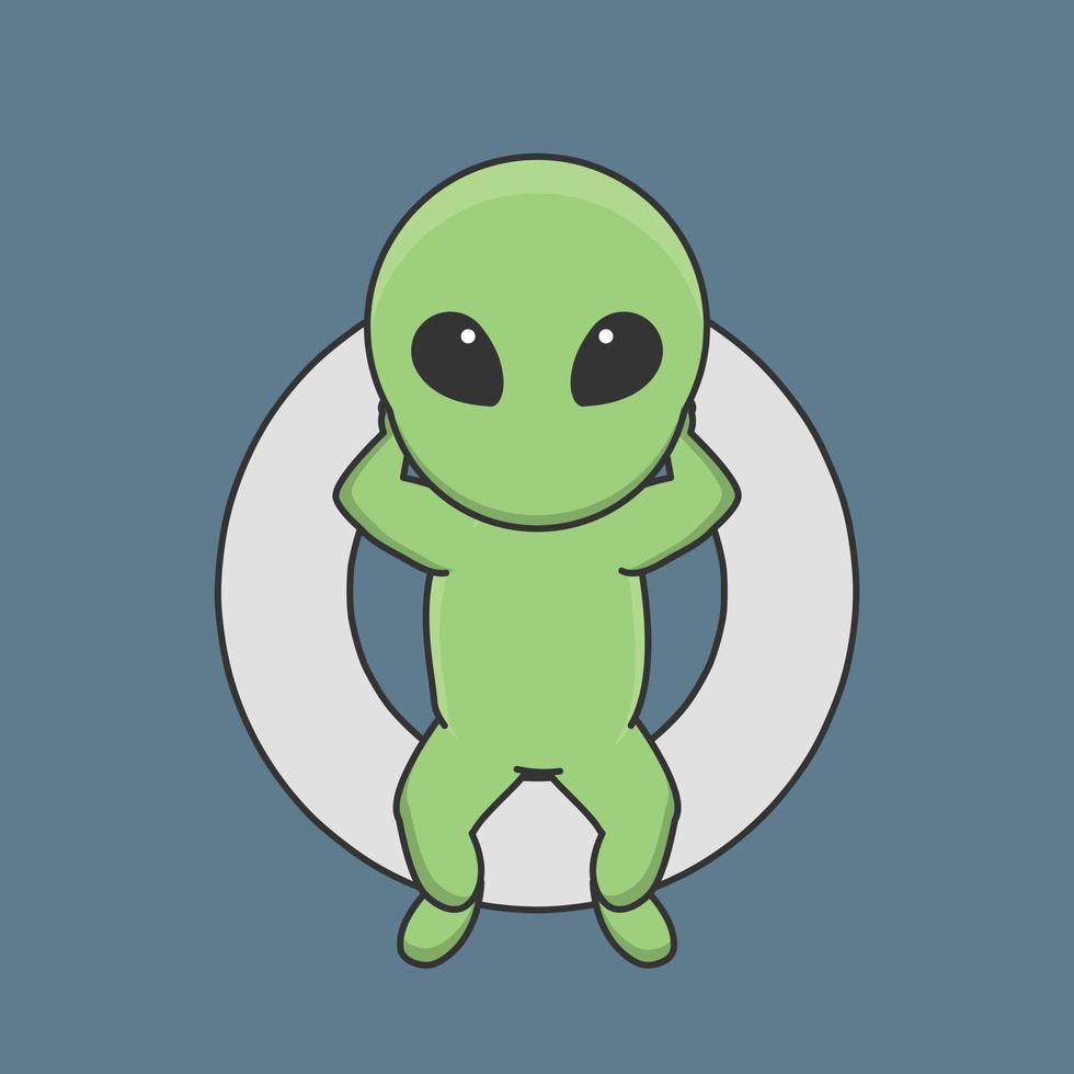 alien astronaut galaxy universe space robot interstellar vector