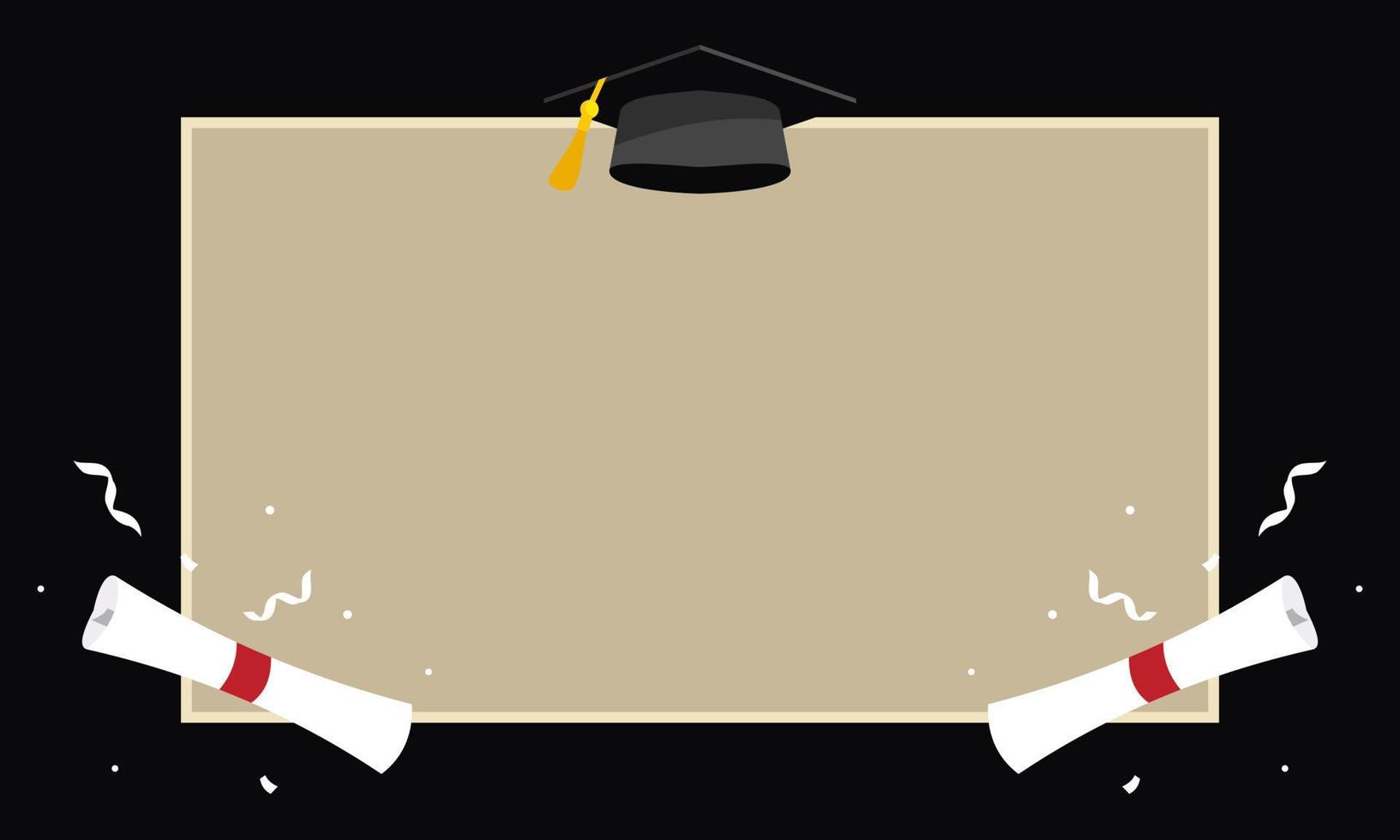 Graduation hats background with mortar boards vector