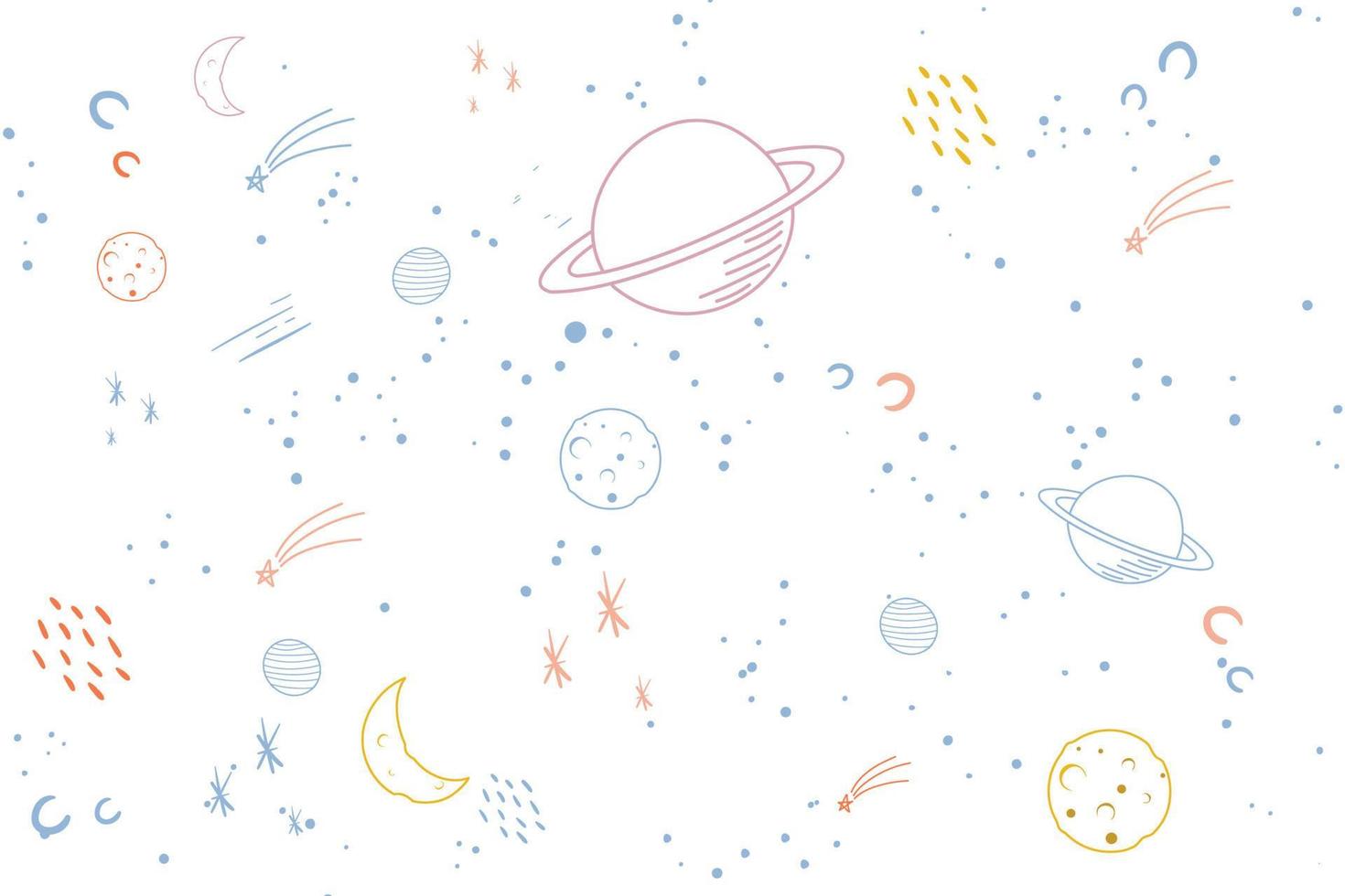 Hand Drawn Space Background vector