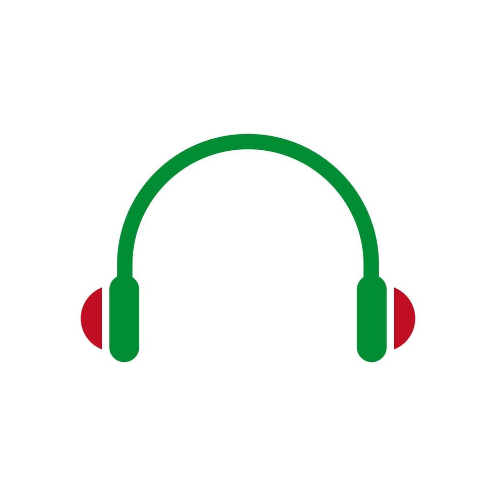 Headset icon vector music design templates