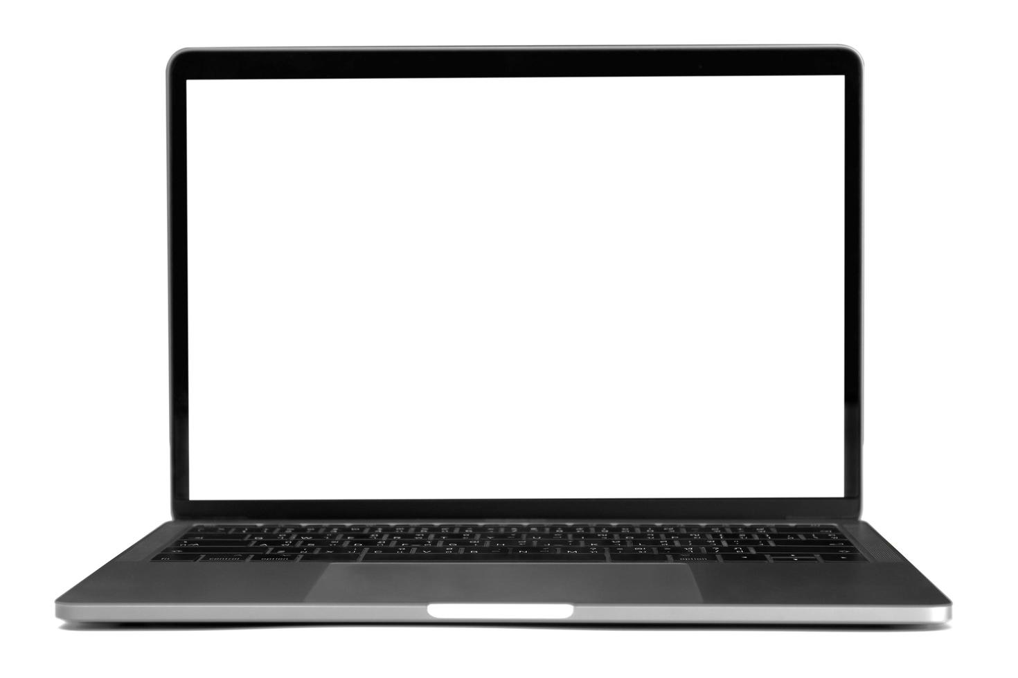 computer laptop isolate on white background photo