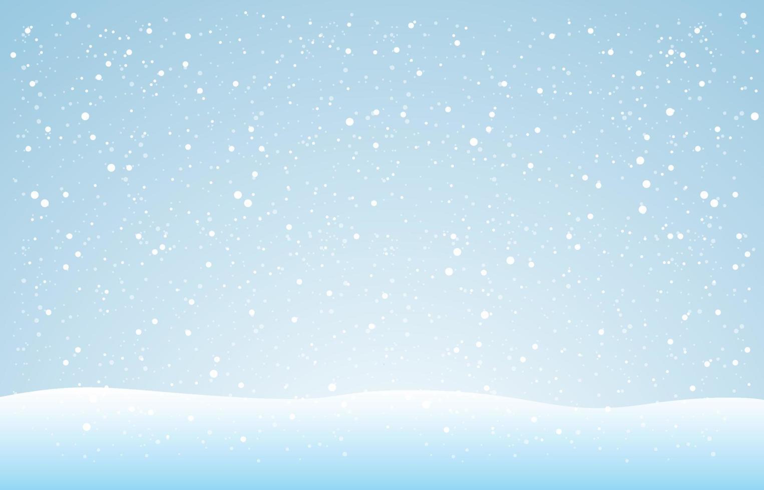 copos de nieve y fondo invernal, afiches navideños, paisaje invernal, diseño vectorial vector