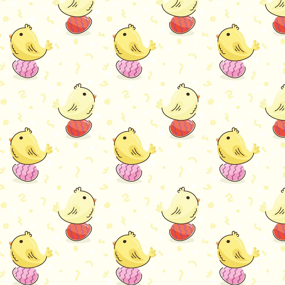 A scalable vector art of chick pattern