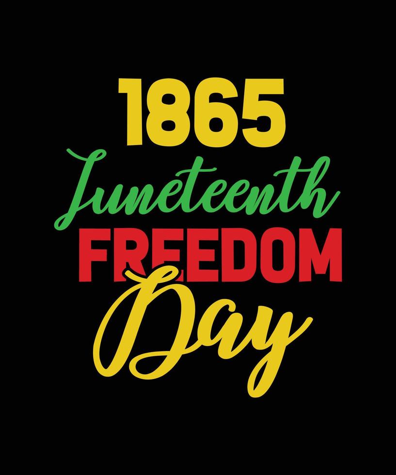 1865 JUNETEENTH FREEDOM DAY T-SHIRT DESIGN vector