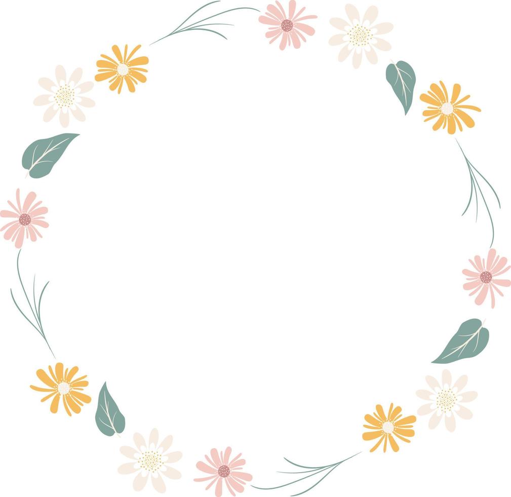 guirnalda floral vector