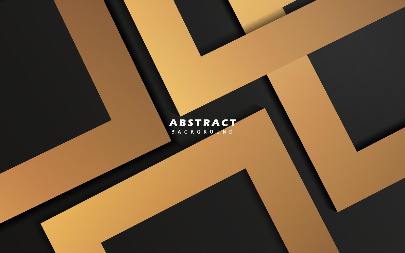 Abstract geometric shape shape black and gold background vector