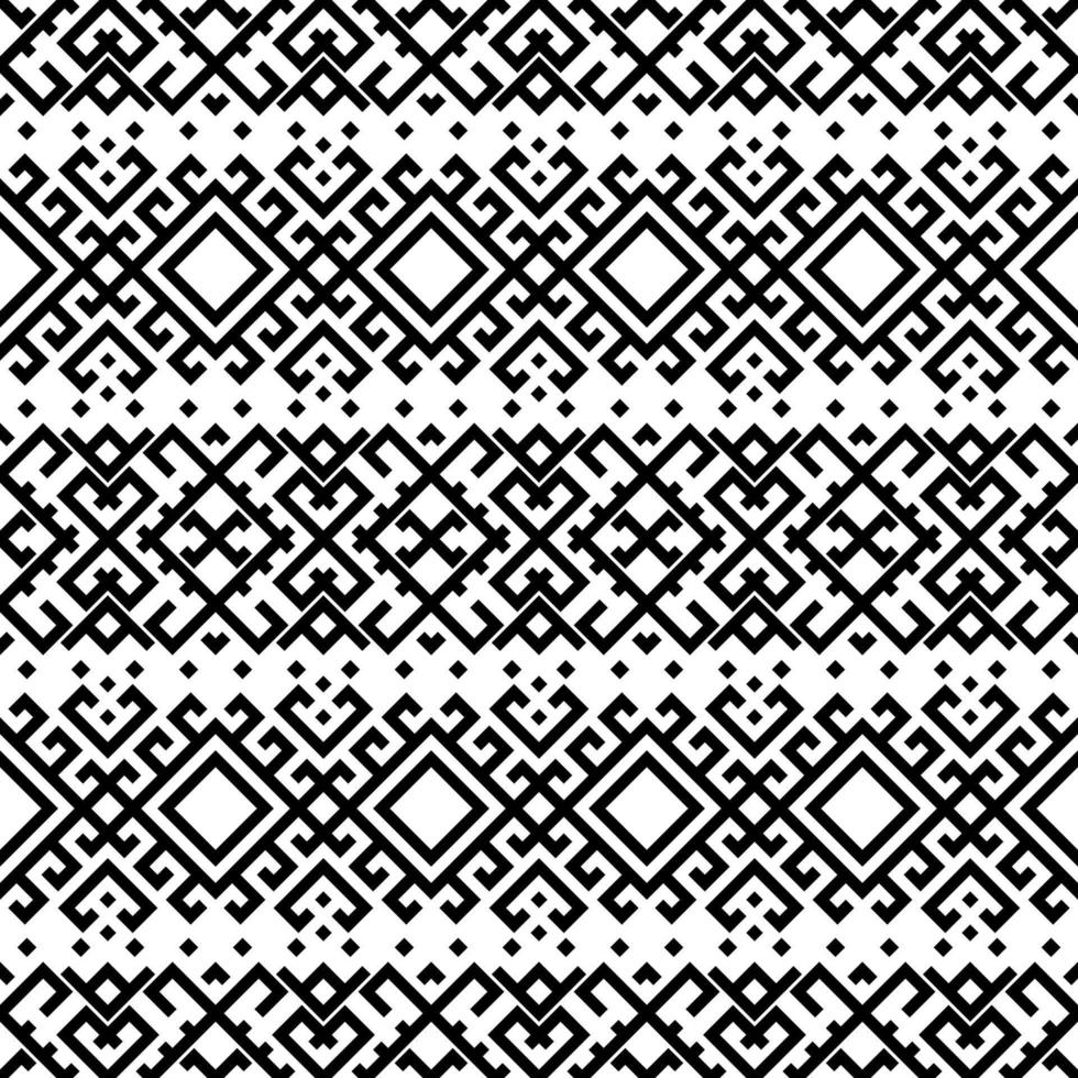Tribal Ethnic Seamless Patterns Background Texture design vector in black white color