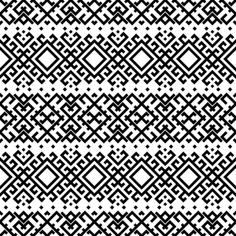 Tribal Ethnic Seamless Patterns Background Texture design vector in black white color