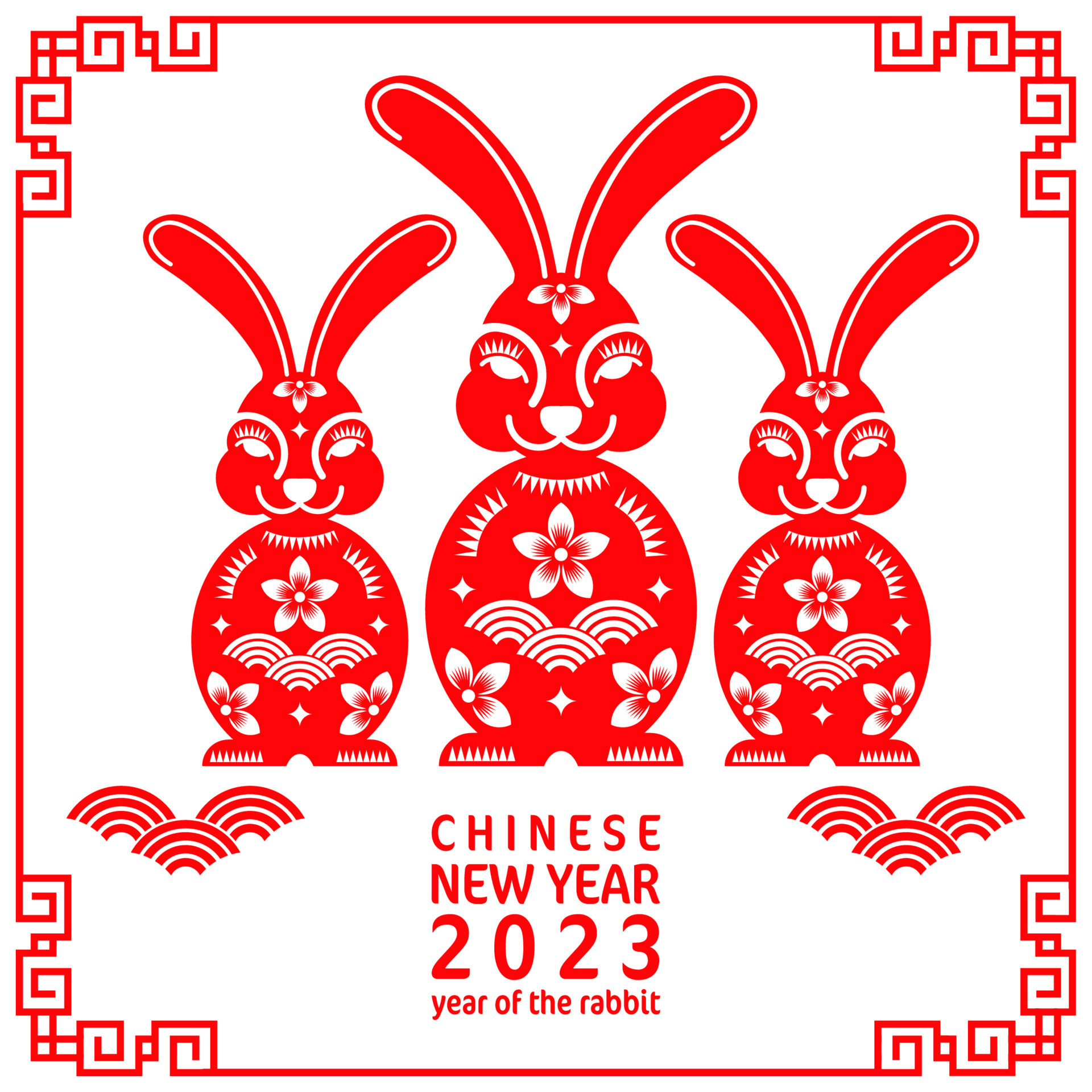 Happy chinese new year 2023 year of the rabbit zodiac 11976148