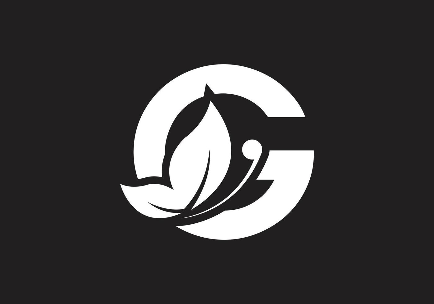 this creative and unique letter G text logo vector