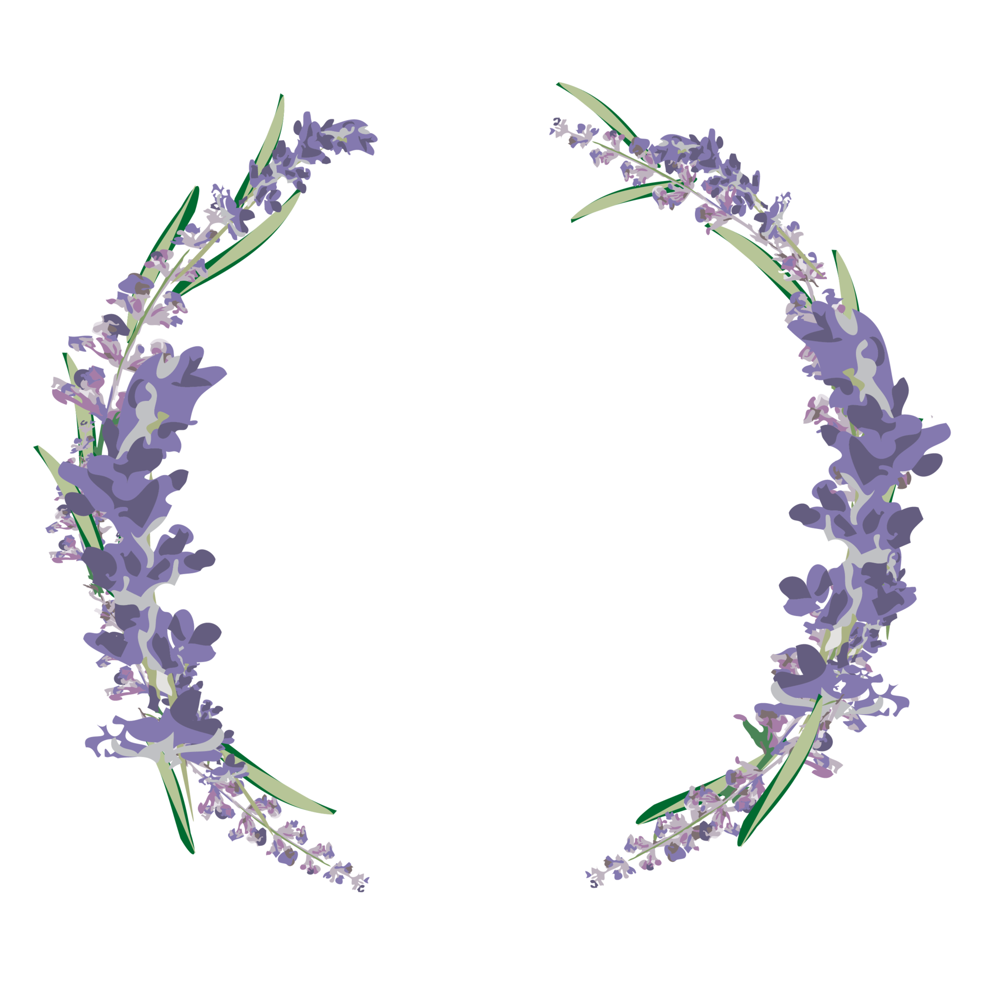 Lavender Wreath Clipart 11976287 PNG
