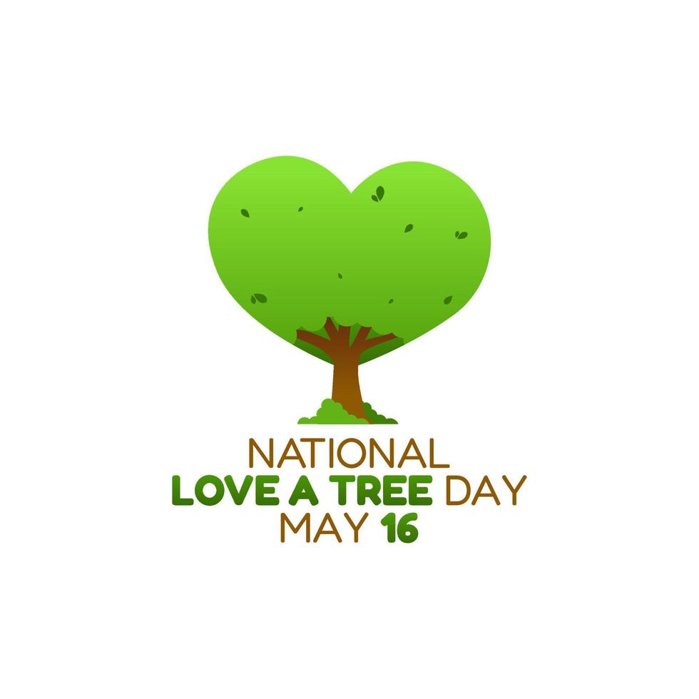 vector graphic of national love a tree day good for national love a