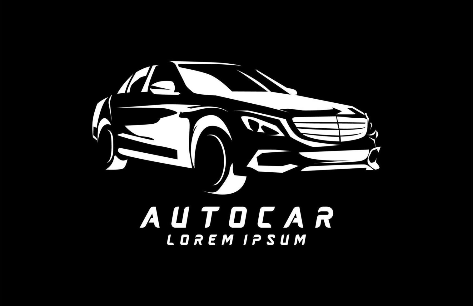 Minimalism Silhouette Vector Illustrative Sedan Car