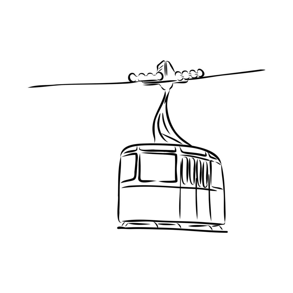 cable car vector sketch