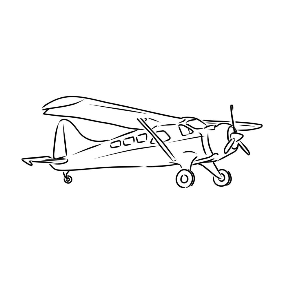 light-engine aircraft vector sketch