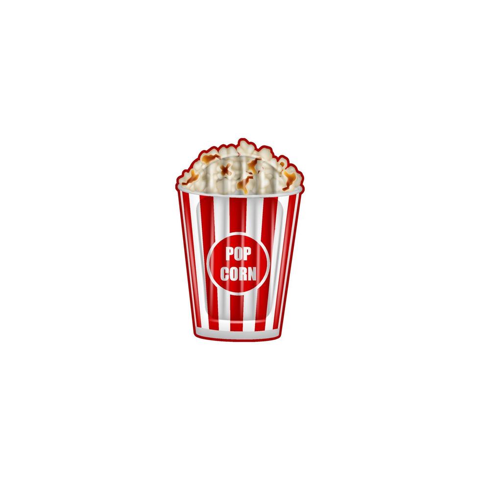 inflatable mattress in the shape of pop corn bucket vector