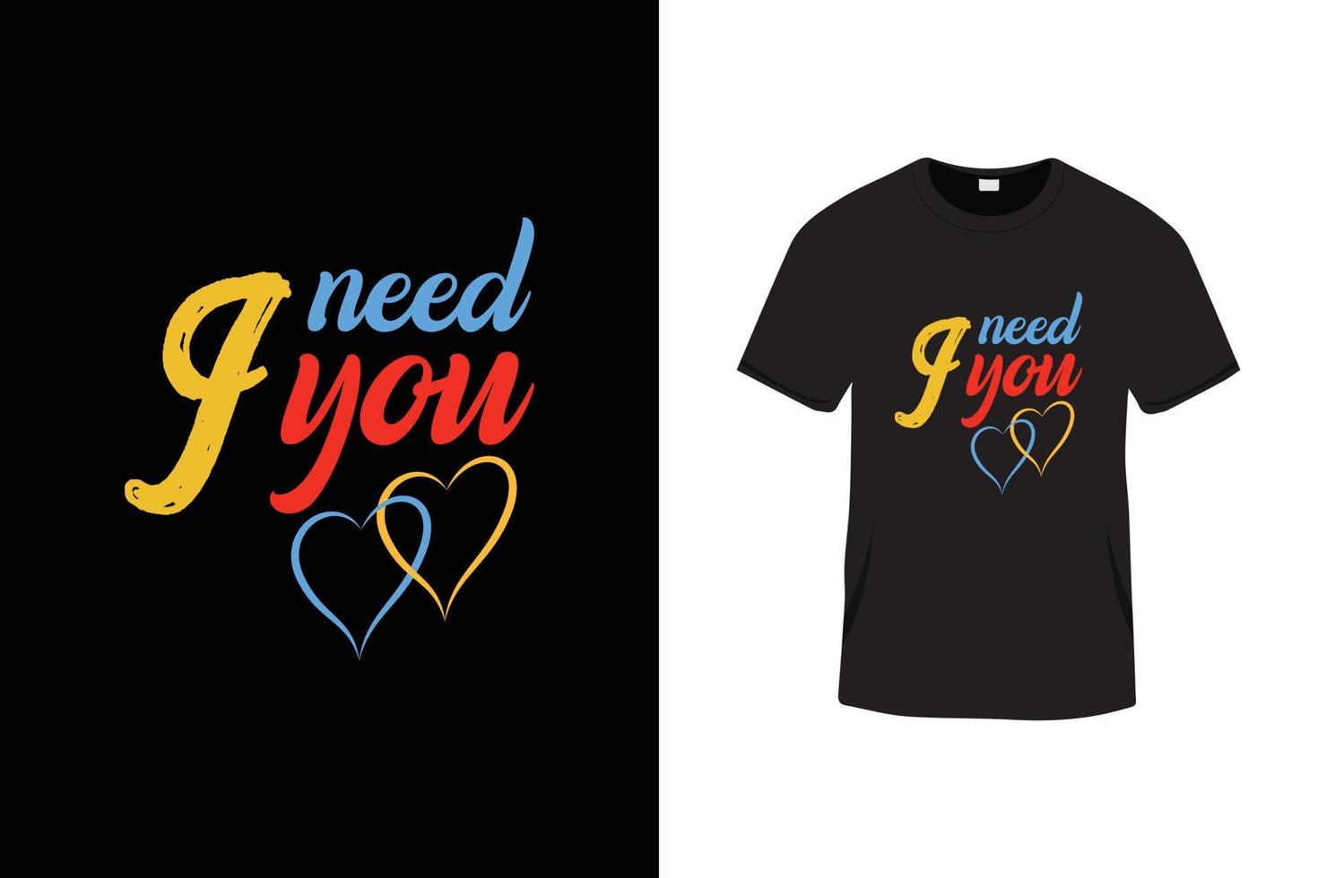 Creative typography lettering t shirt design with love quotes vector