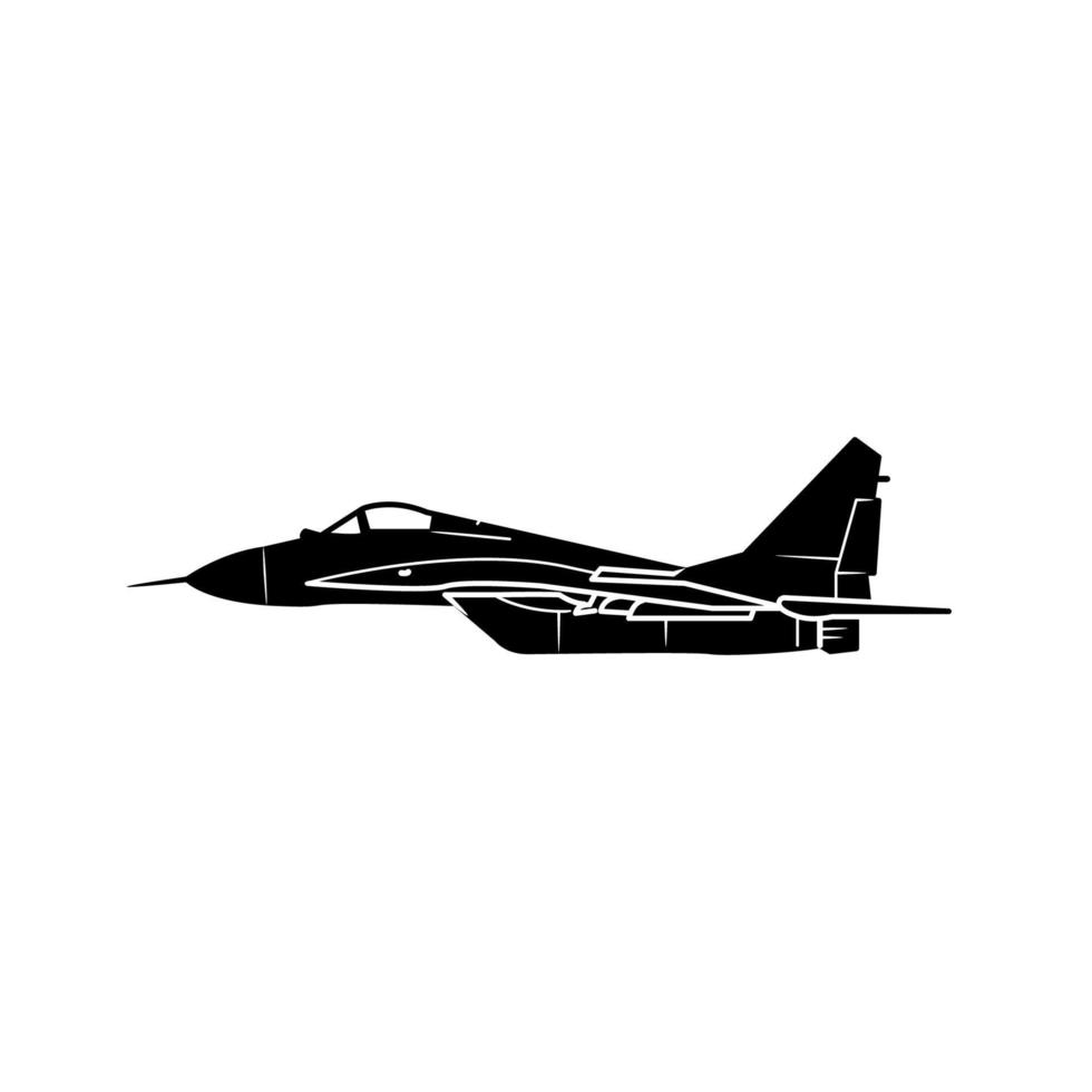 icono de avión militar vector