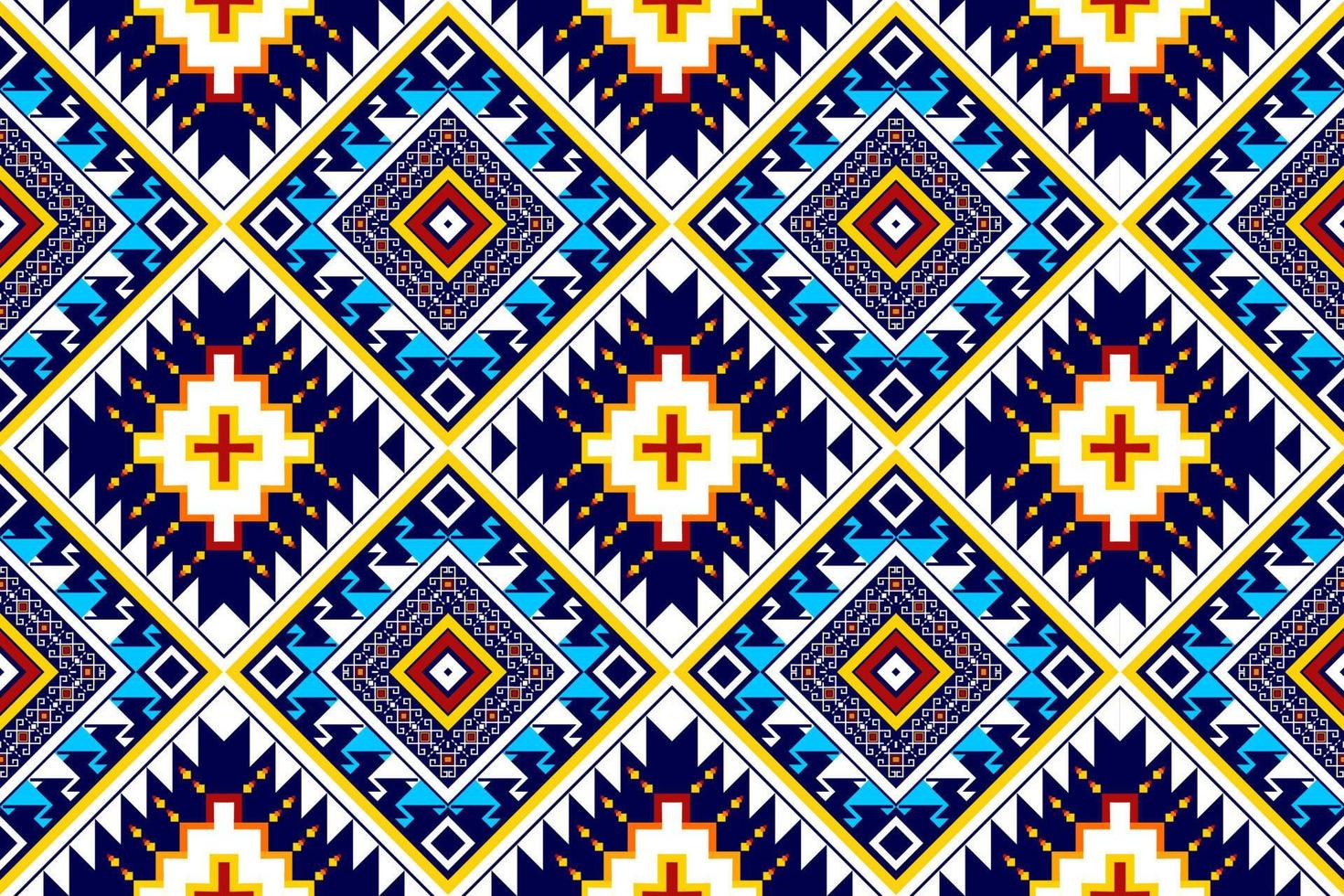 Ikat abstract geometric ethnic pattern design. Aztec fabric carpet mandala ornament ethnic chevron textile decoration wallpaper. Tribal boho native ethnic turkey traditional embroidery vector