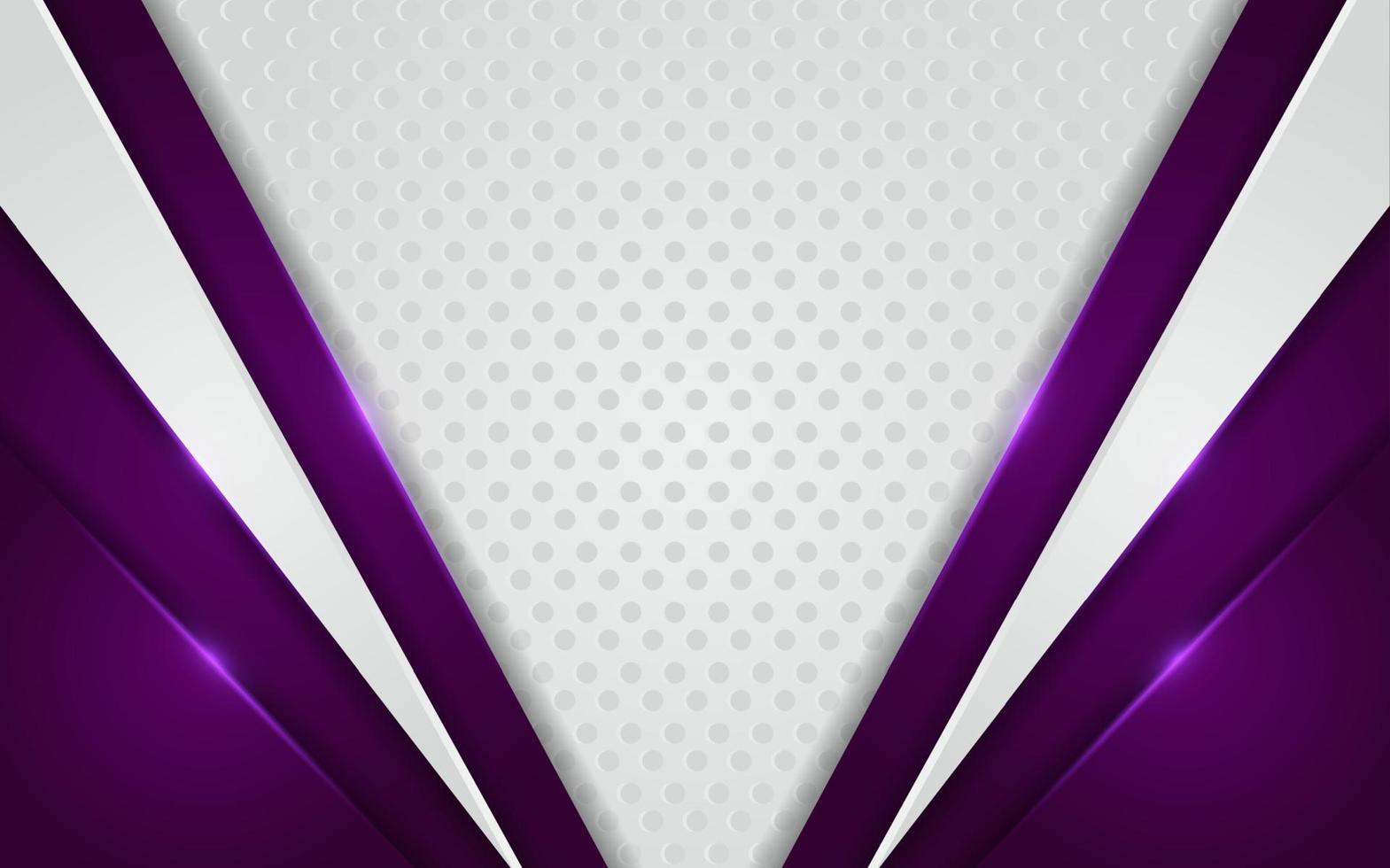 Abstract modern white background combination with line purple glowing vector