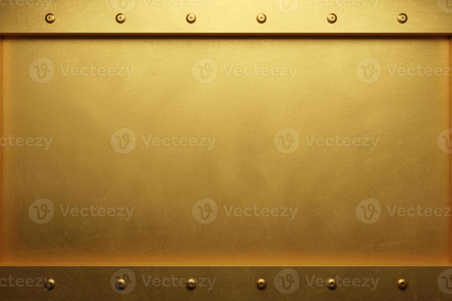 Gold metal background. Brushed metallic texture. 3d rendering photo