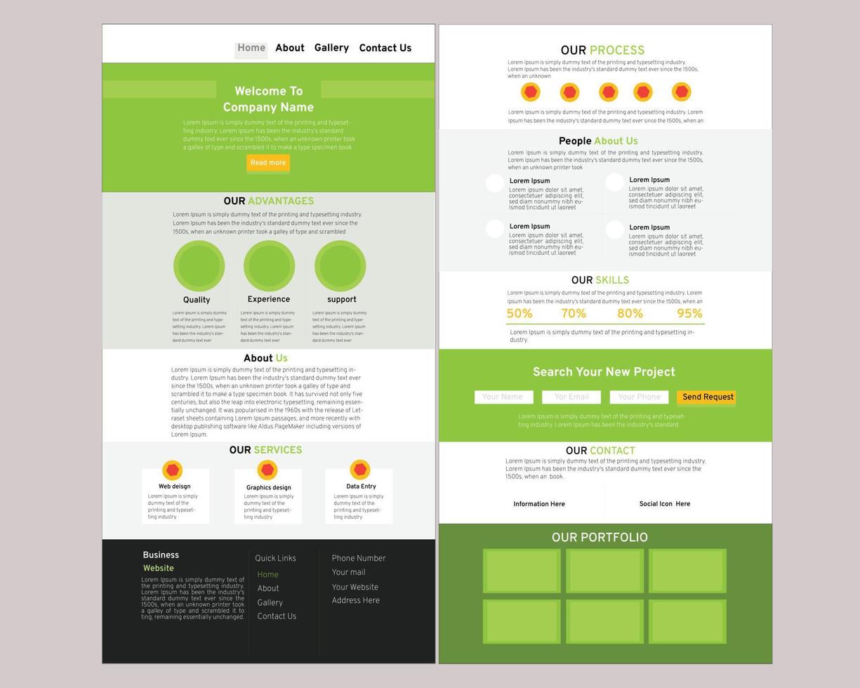 website template design vector