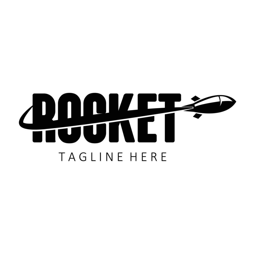 Rocket Logo Design, space exploration vehicle vector