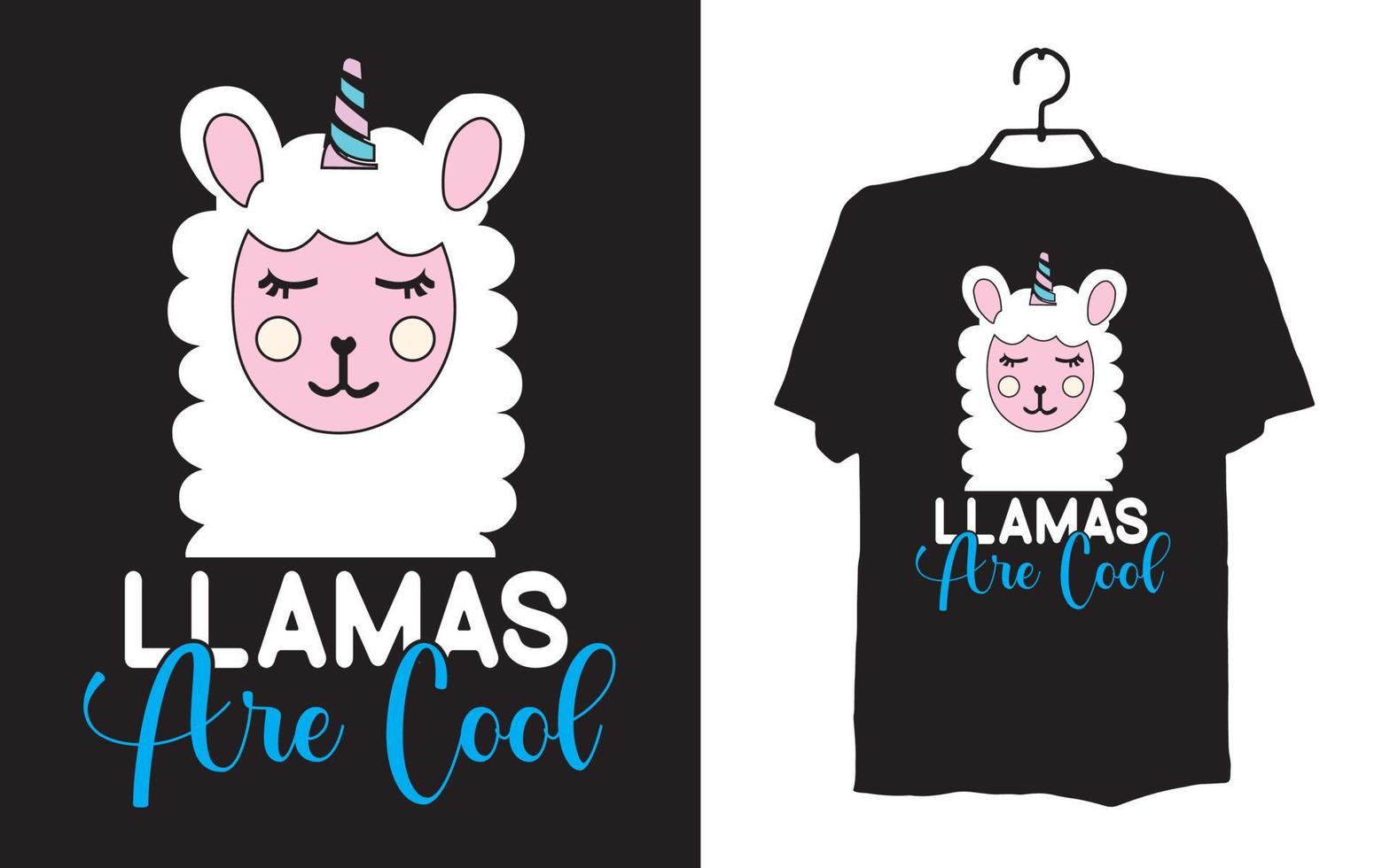 Print llama t shirt designs vector