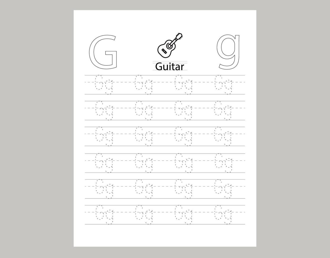 Letter tracing book for kids vector