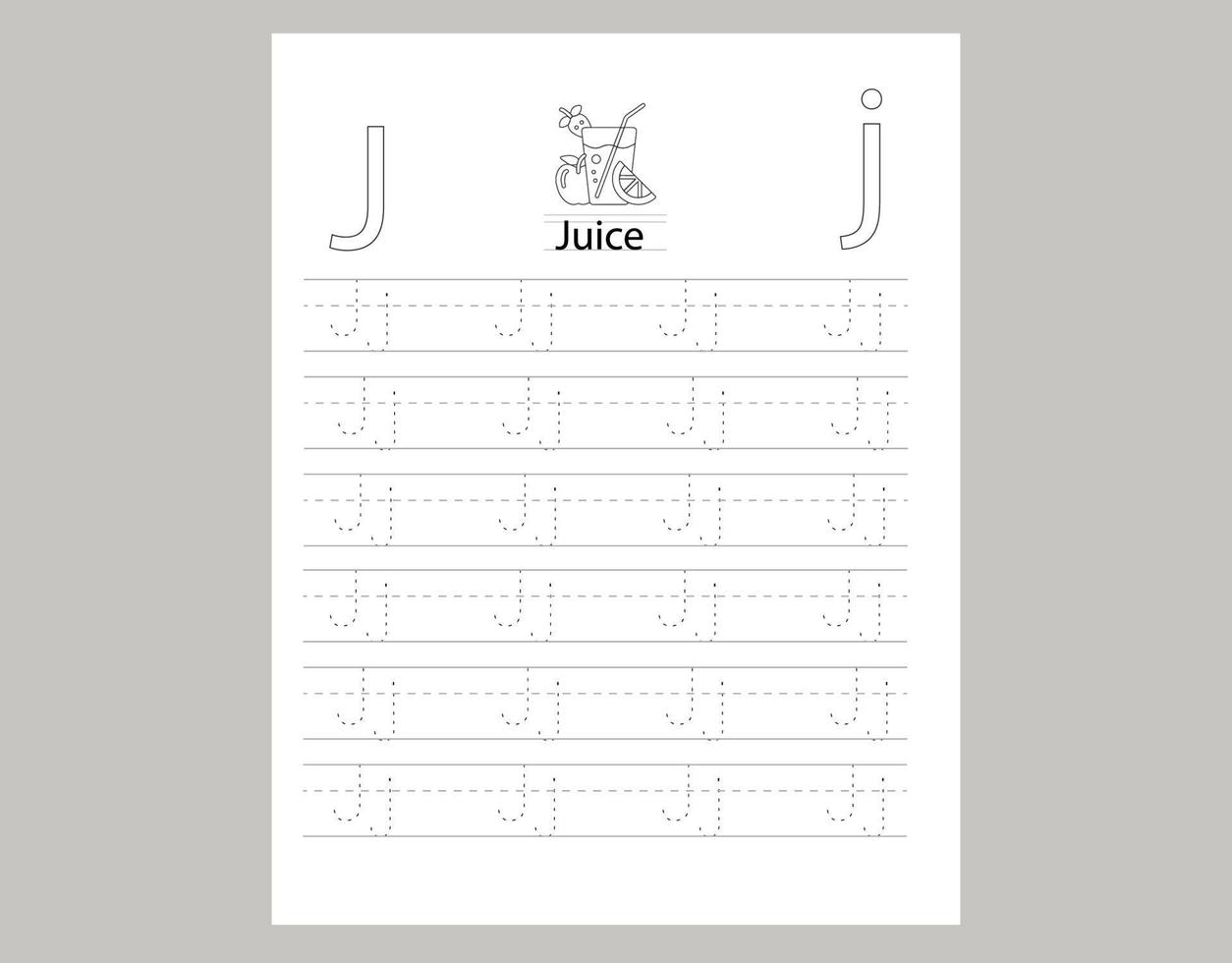 Letter tracing book for kids vector