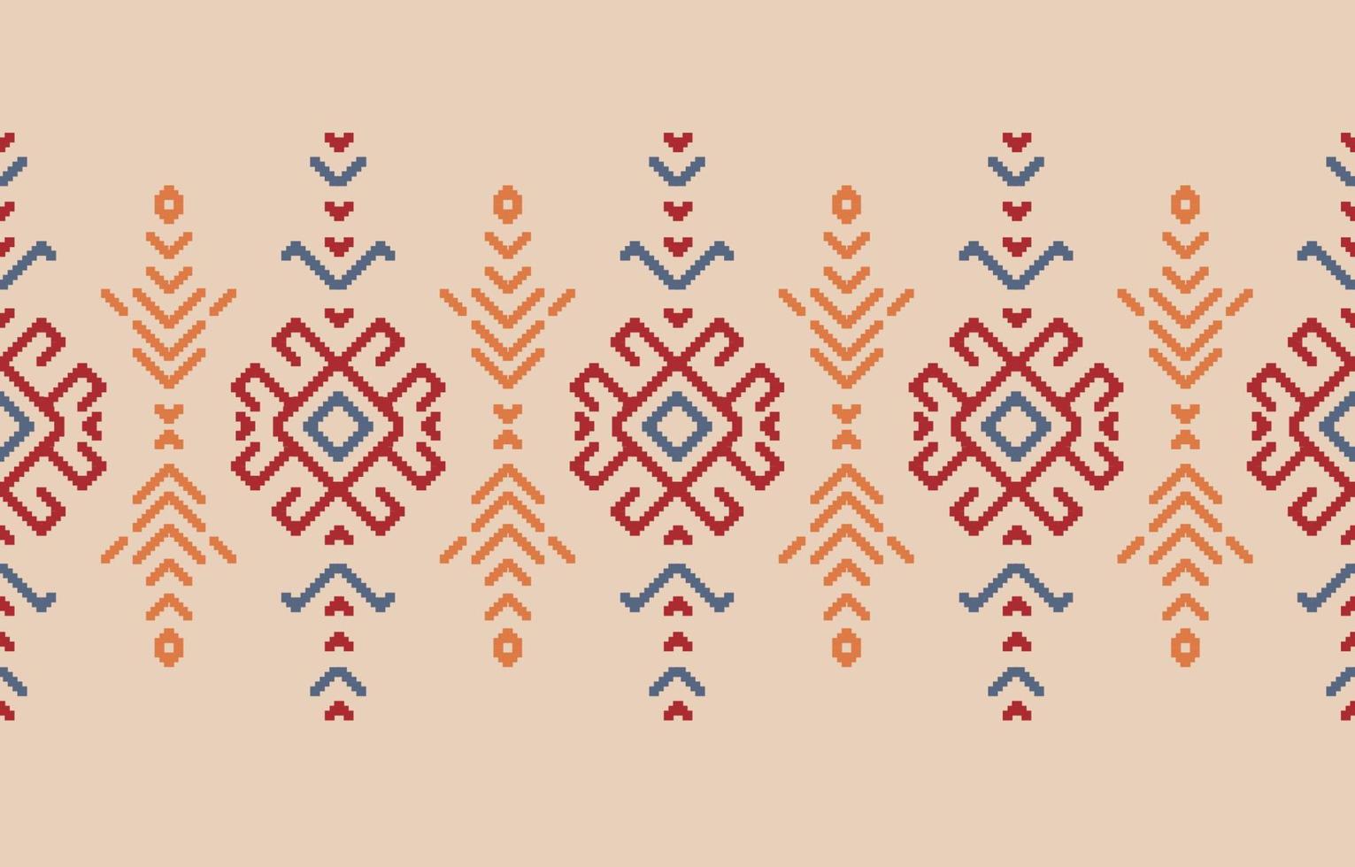 Motif ethnic handmade border beautiful art. Navajo seamless pattern in tribal, folk embroidery, Mexican, Peruvian, Indian, Asia, Moroccan, Turkey, and Uzbek style. Aztec geometric art ornament print. vector