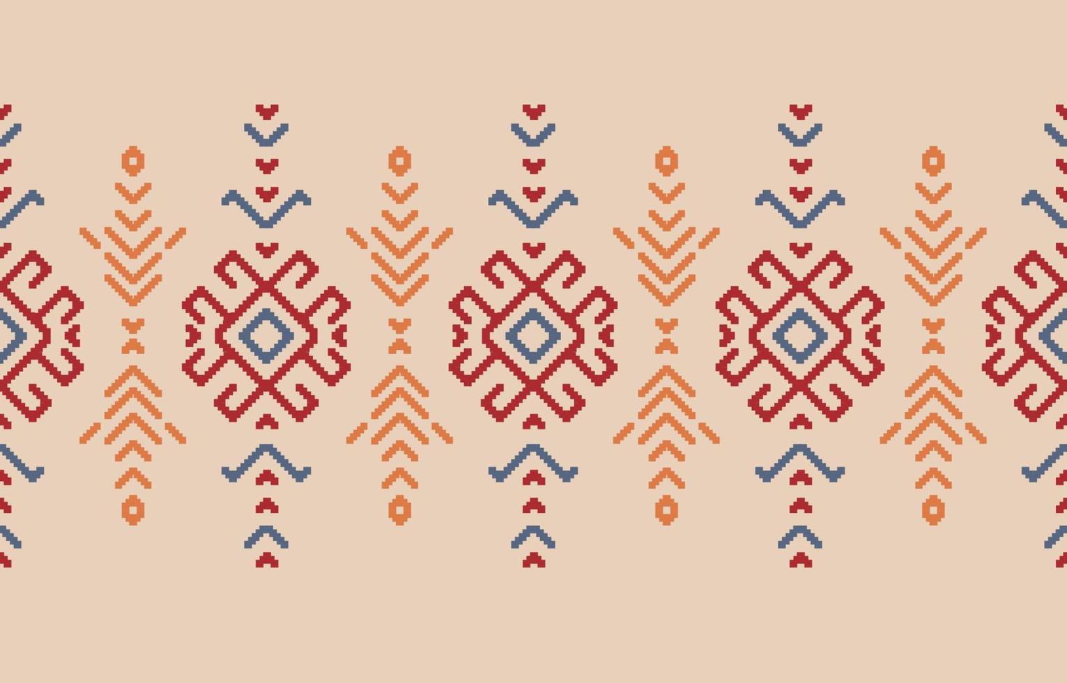 motivo étnico borde hecho a mano hermoso arte. patrón navajo sin costuras en estilo tribal, bordado popular, mexicano, peruano, indio, asiático, marroquí, pavo y uzbeko. impresión de ornamento de arte geométrico azteca. vector