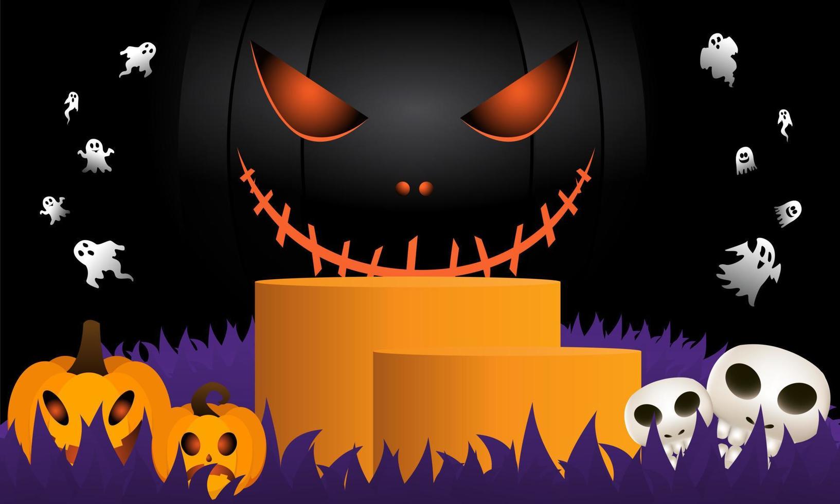 Halloween background For a party and sale on Halloween night.Happy Halloween banner. vector