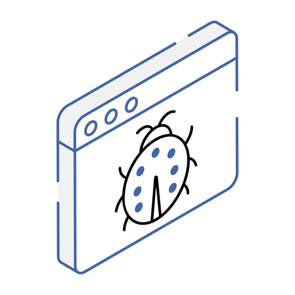 An icon of website management isometric design vector
