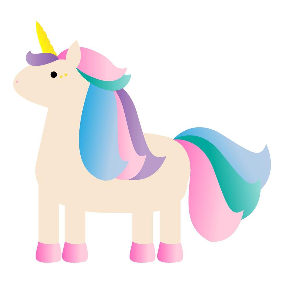 vector lindo unicornio