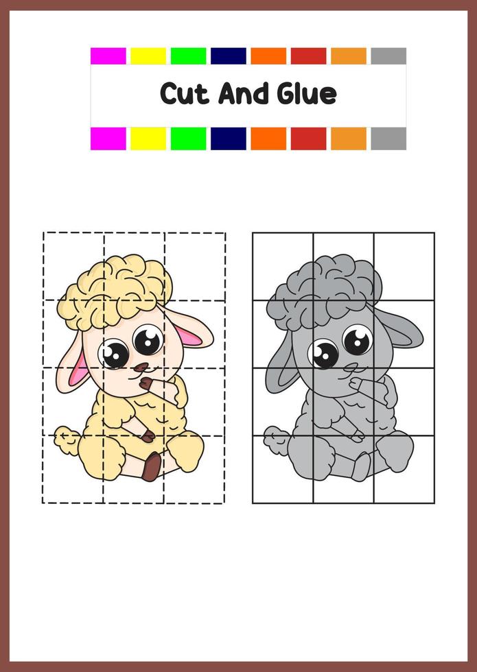 coloring book for kids sheep vector