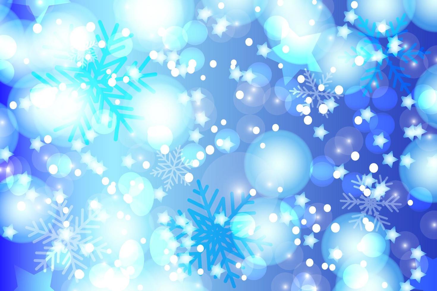 copos de nieve de invierno de año nuevo de navidad y fondo de brillo brillante. cayendo confeti brillante con fragmentos. efecto de luz brillante para la tarjeta de felicitación de navidad o año nuevo. vector