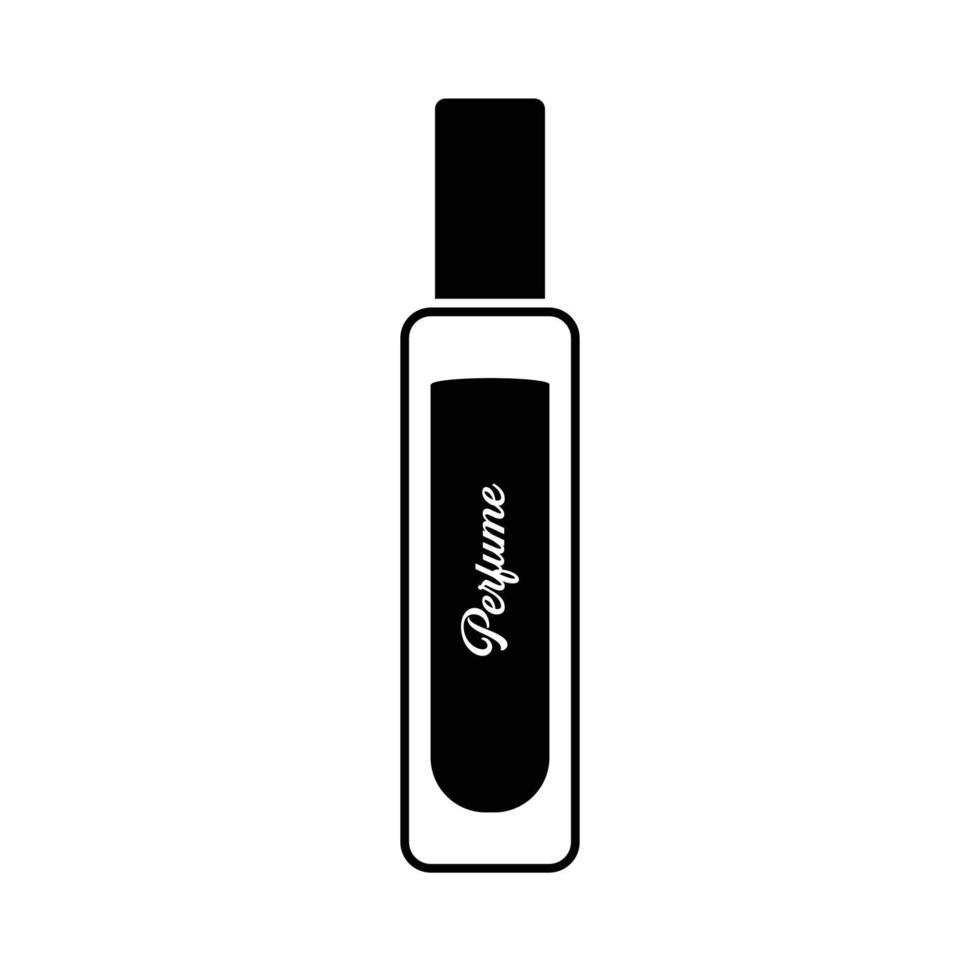 Perfume Silhouette. Black and White Icon Design Element on Isolated White Background vector