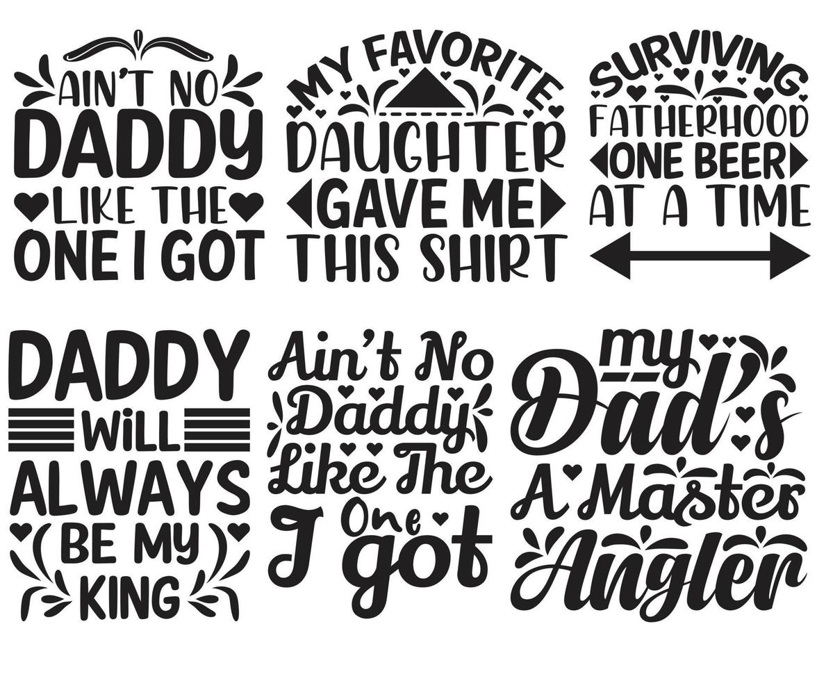 Happy Father's Day T-shirt Design Bundle vector