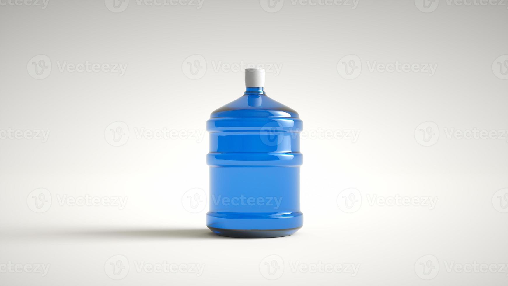 Big plastic bottle potable water isolated on a white background. 3D Rendering. photo