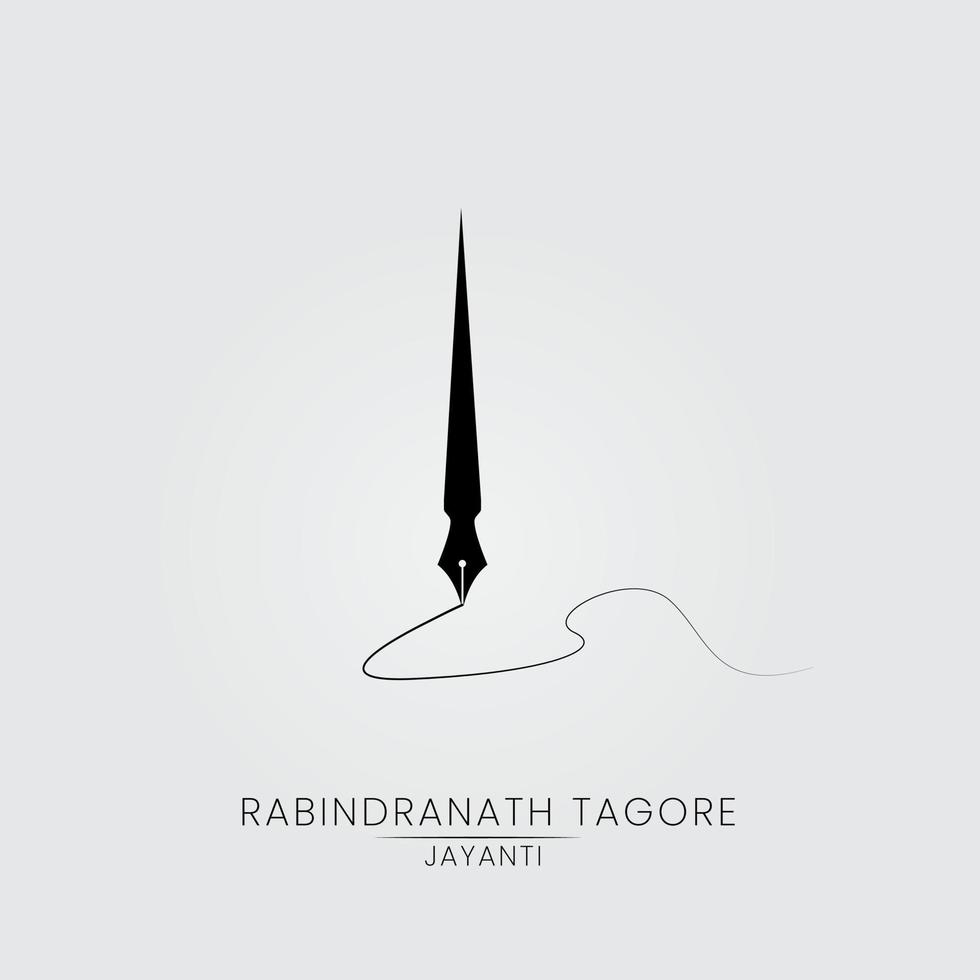 Rabindranath Tagore Jayanti Celebration Social Media Post vector