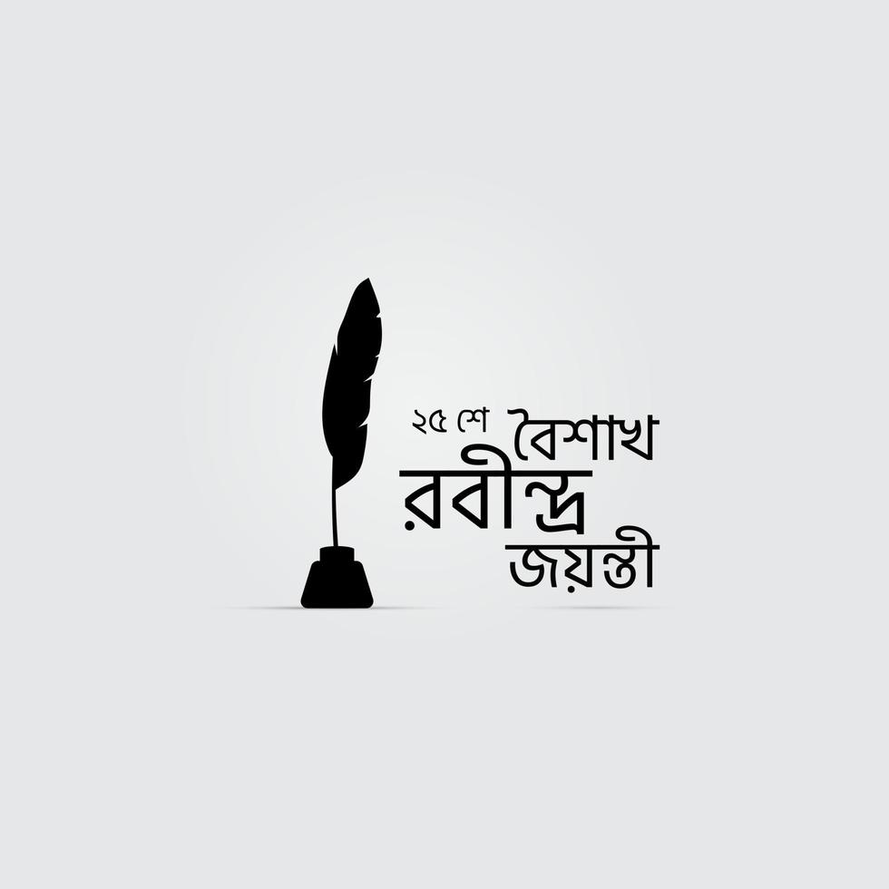 Rabindranath Tagore Jayanti Celebration Social Media Post vector