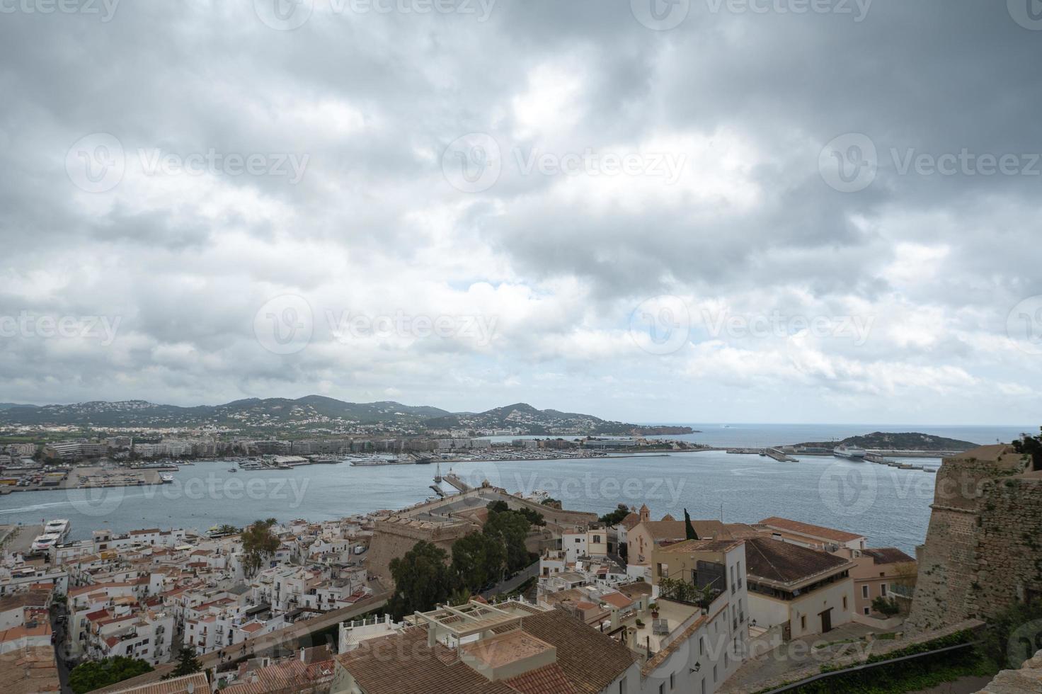 View from Dalt Vila old town in Ibiza in Spain in the summer of 2022. photo