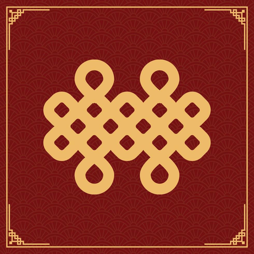 Background template with chinese patterns vector