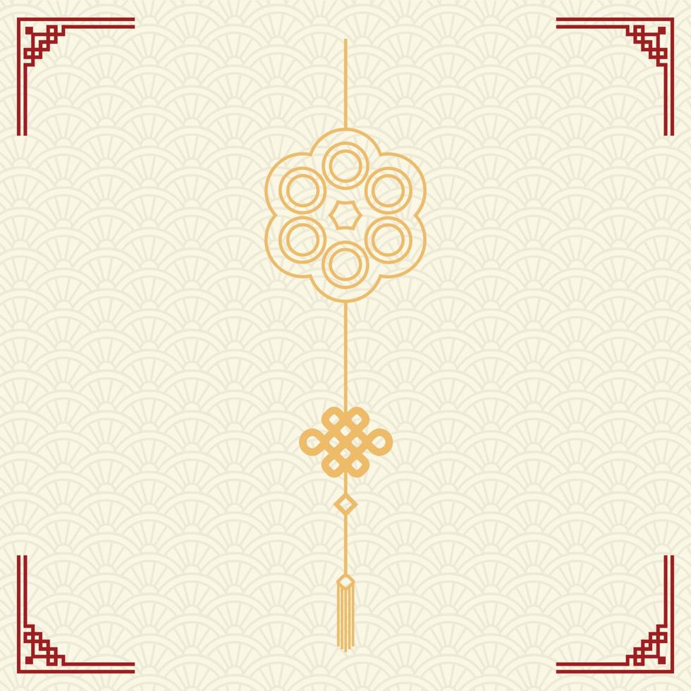 Background template with chinese patterns vector