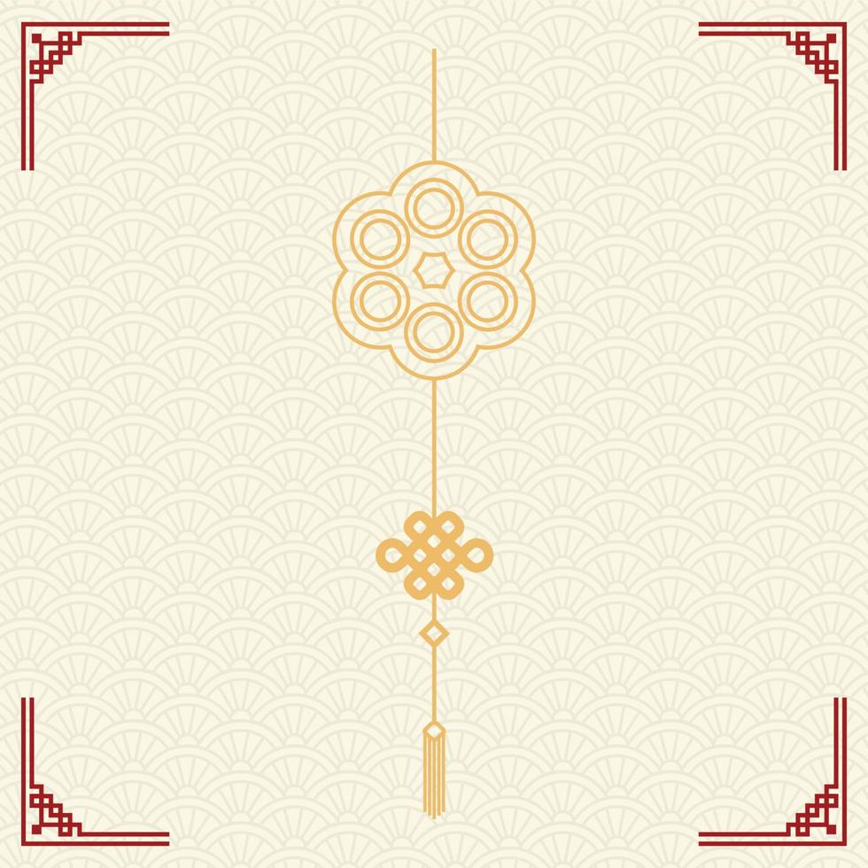 Background template with chinese patterns vector