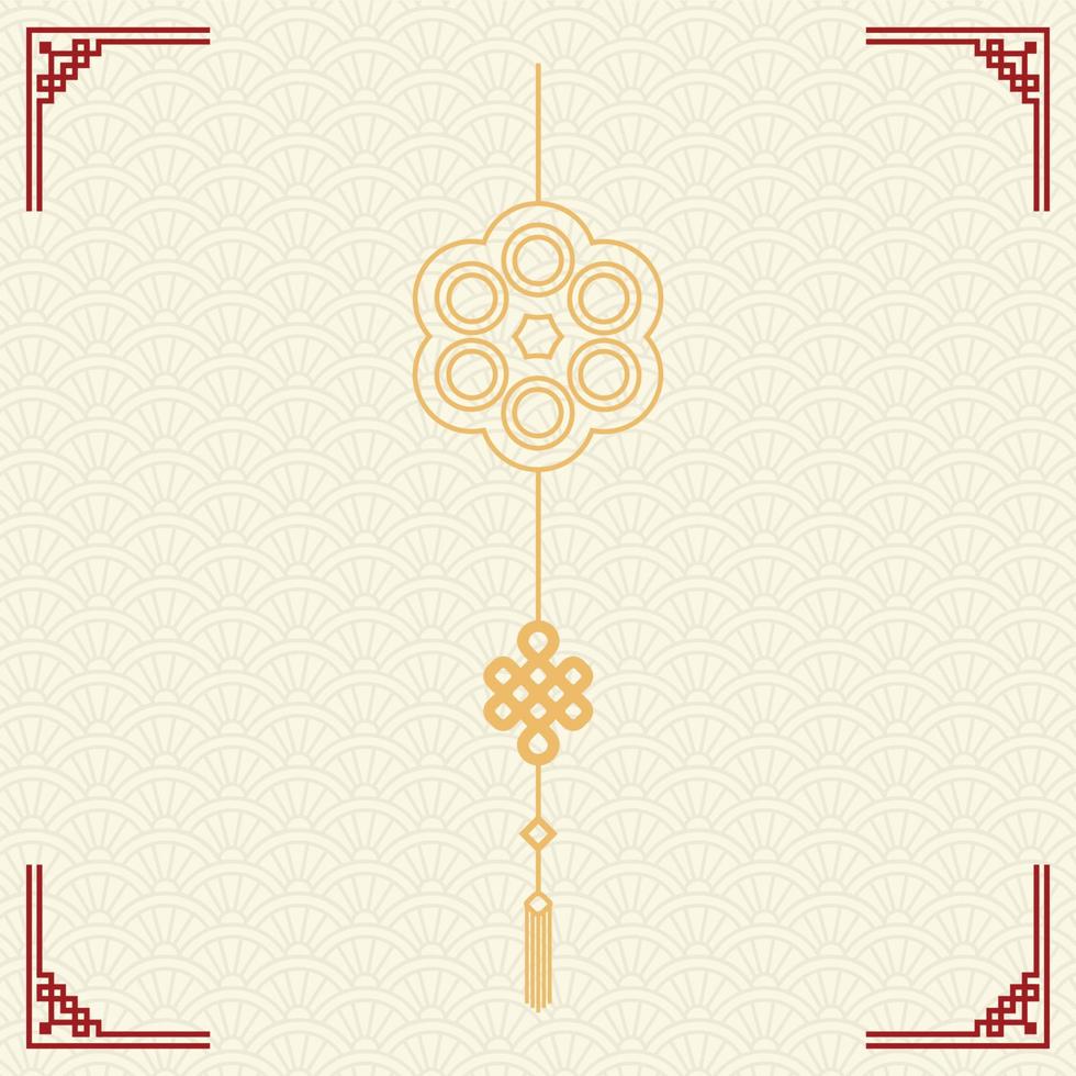 Background template with chinese patterns vector