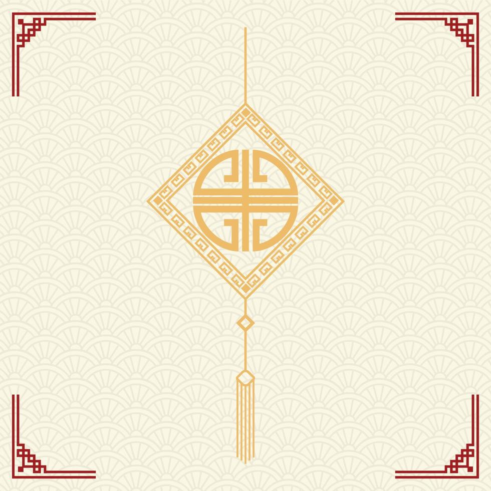 Background template with chinese patterns vector